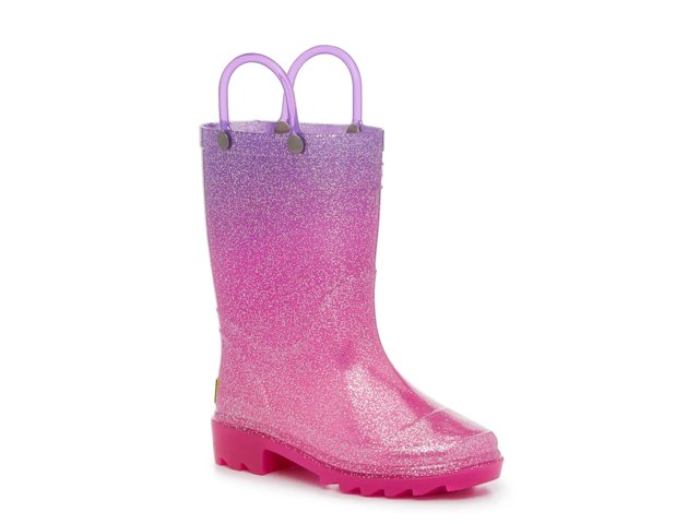 Toddler glitter rain boots best sale