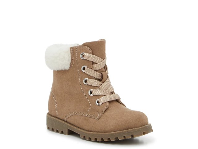 Kelly Katie Lil Kayla Combat Boot Kids Girl s Taupe Size 7 Toddler Boots