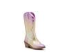 Rosey Cowboy Boot - Kids' Pink/Gold Metallic view