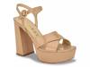 Vallenn Platform Sandal Light Beige Patent view