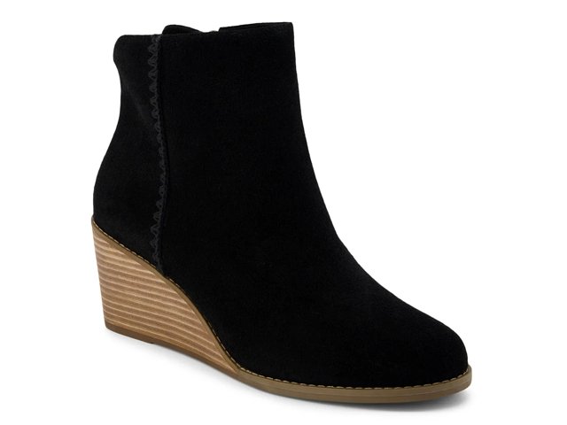 Dsw black wedge booties top