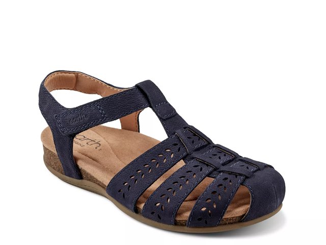 Navy blue top sandals dsw