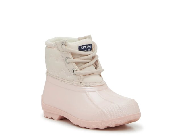 Kids pink duck boots top