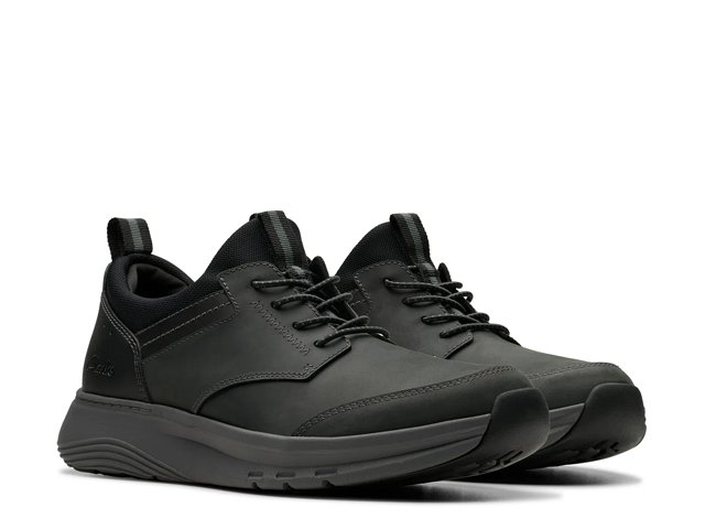Clarks Collection Men s Motion Trek EZ Shoes Black Leather Size 8