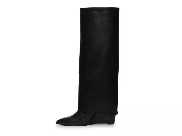 Madden Girl Evander Wide Calf Foldover Wedge Boot