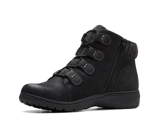 Clarks black boots womens online
