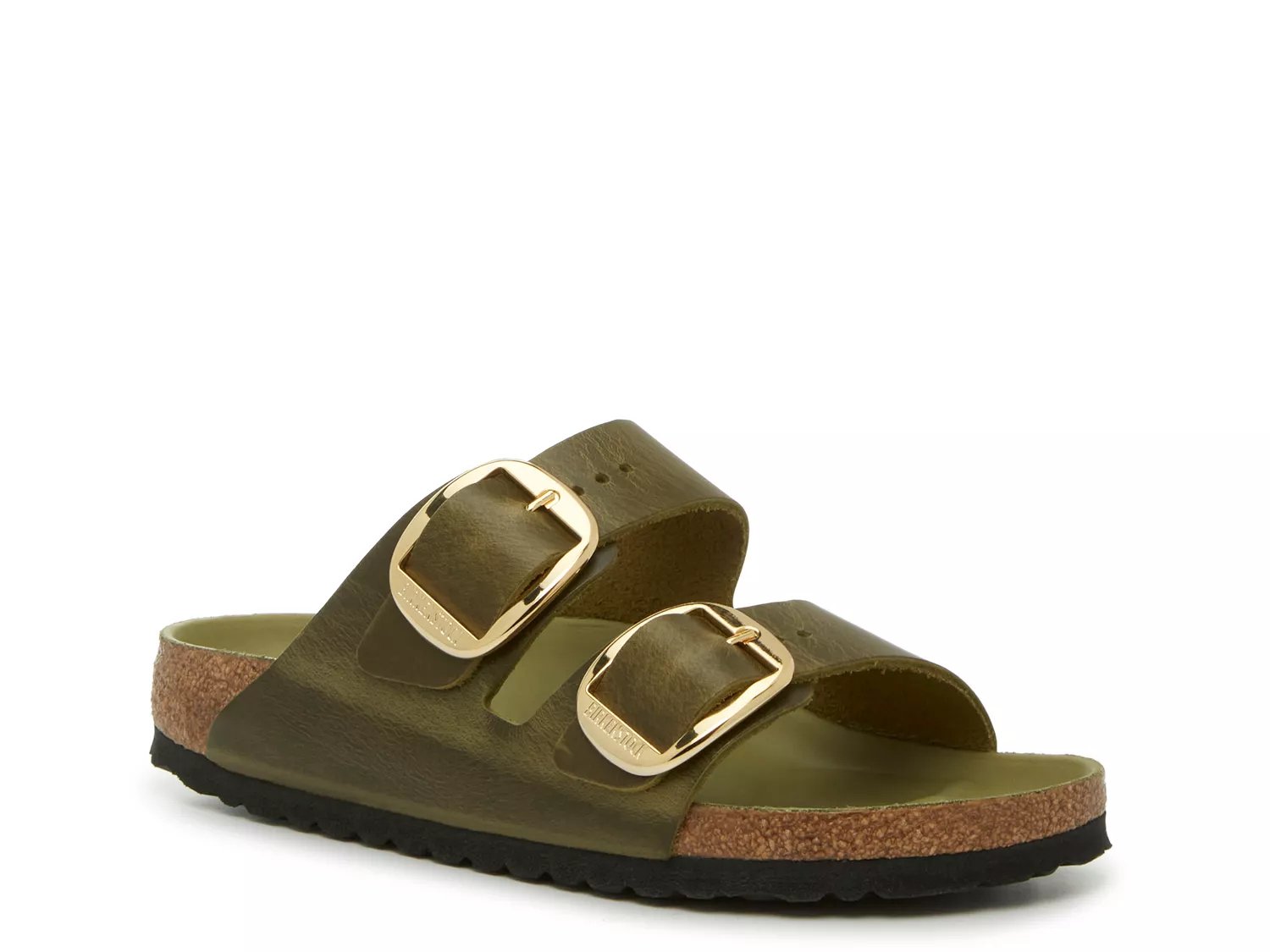 Birkenstock buckled flat slides - Green