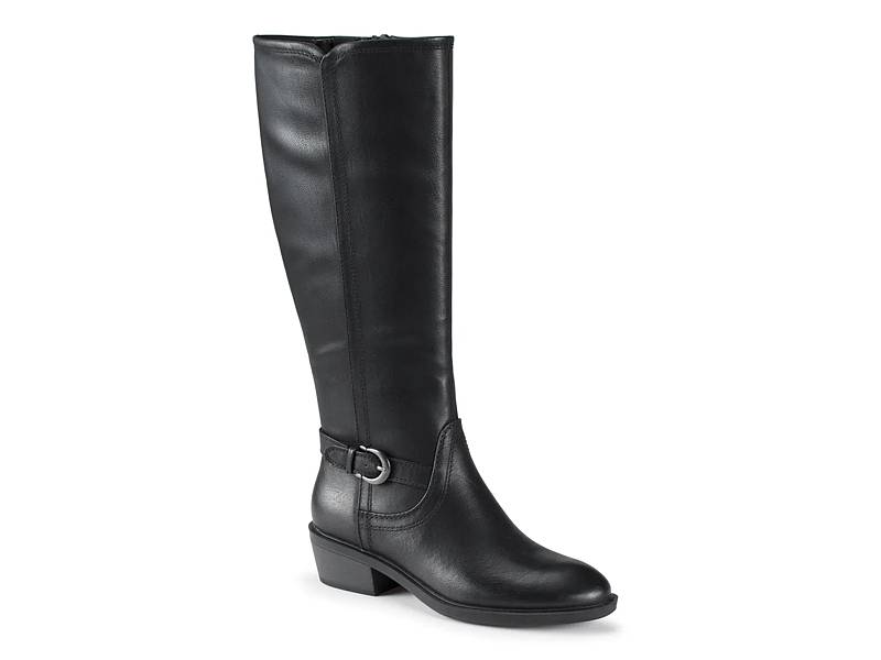 UNISA Flex vintage Women’s BLACK LEATHER strappy Knee High Riding Equestrian Boots Size hotsell 6.5 M