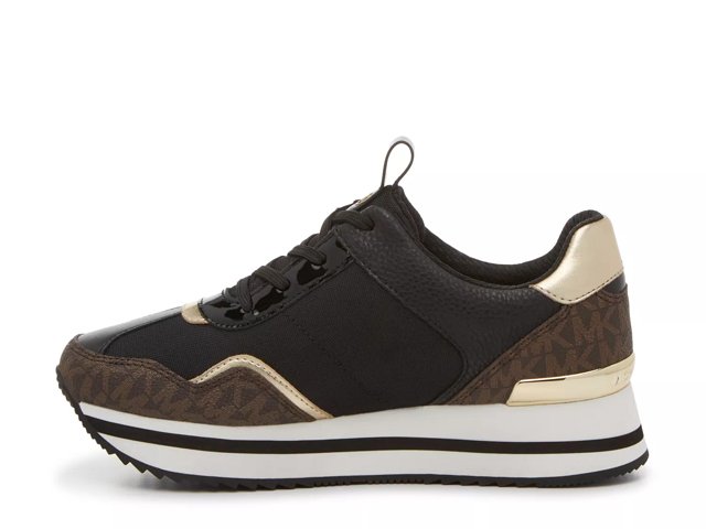 Michael kors black and gold tennis shoes online