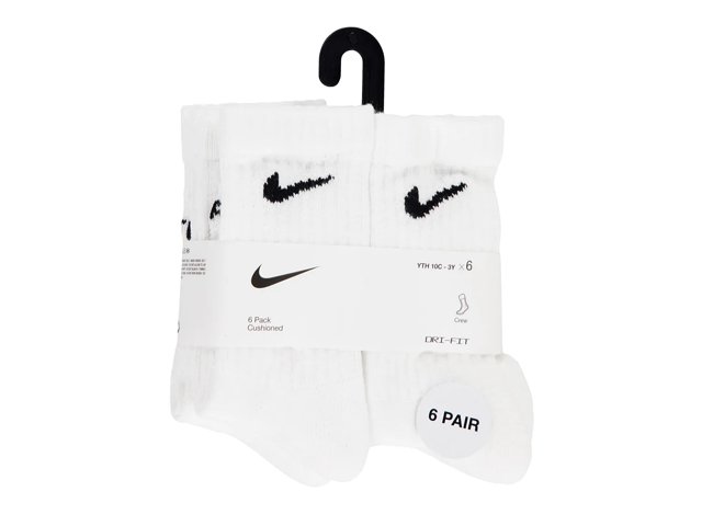 Nike Cushioned Kids' Quarter Ankle Socks - 6 Pack