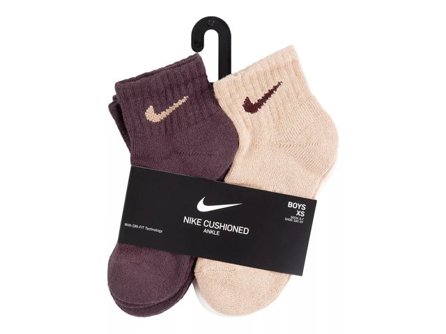 Nike Cushioned Kids' Quarter Ankle Socks - 6 Pack