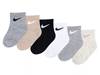 Nike Solid Kids' Quarter Ankle Socks - 6 Pack