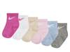 Nike Solid Kids' Quarter Ankle Socks - 6 Pack