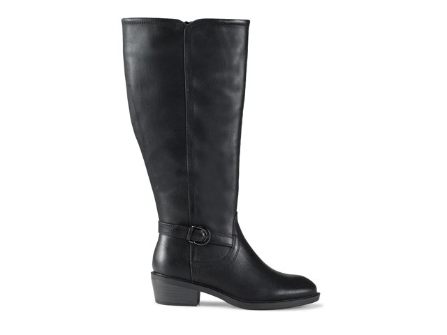 Wide calf black leather boots on sale
