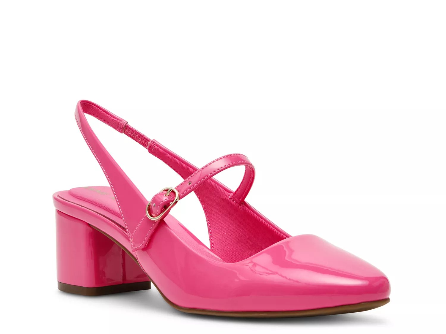 ANYI LU Gigi Pink good Patent Leather Mary Jane Slingback Pump Heels