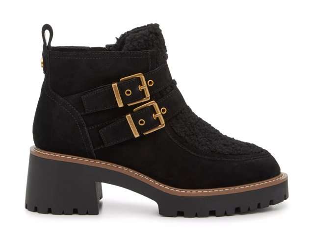Vince Camuto Destonny Cozy Buckle Bootie Women s Black Size 10 Boots