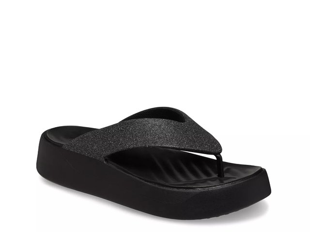 Crocs sequin flip flops shop