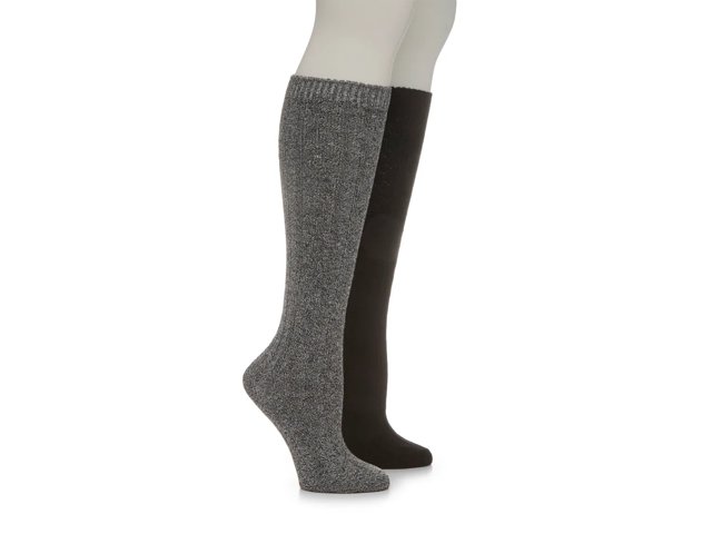 Womens grey knee high socks discount