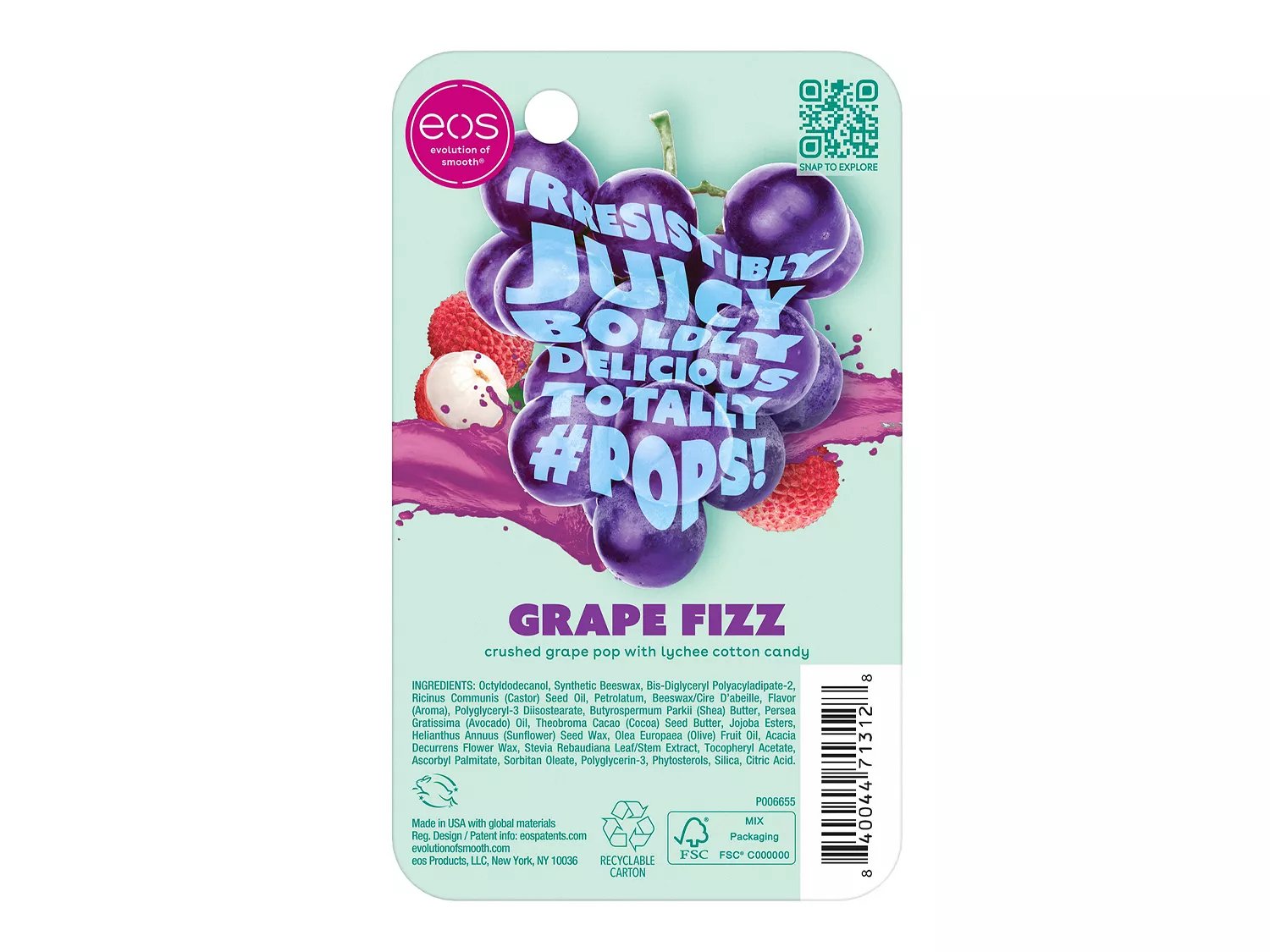 Flavorlab Pops! Super Balm Grape Fizz Lip Balm