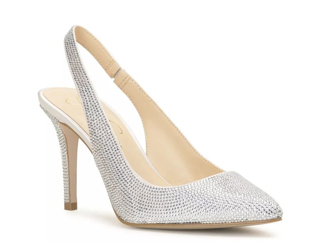 Jessica simpson silver pumps deals
