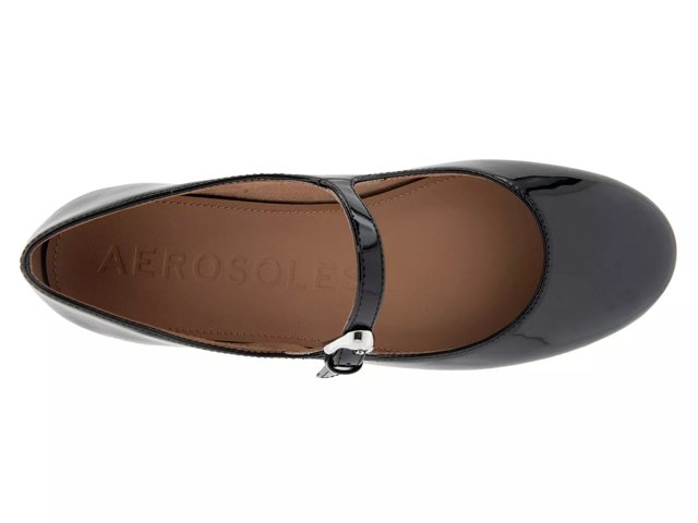 Aerosoles Perry Women s Mary Jane Flats Size 9.5 Black Patent PU