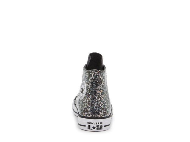 Converse Kid s Chuck Taylor All Star Glitter Dark Matter White Black