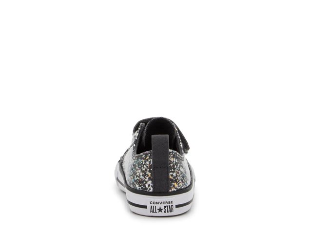Converse black all star glitter ox trainers store