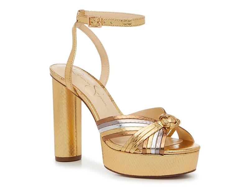 Ladies gold evening shoes best sale