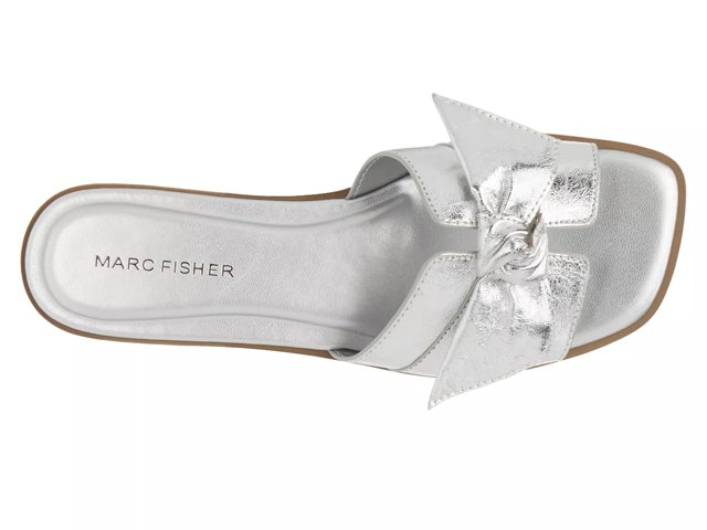 Marc fisher silver sandals clearance