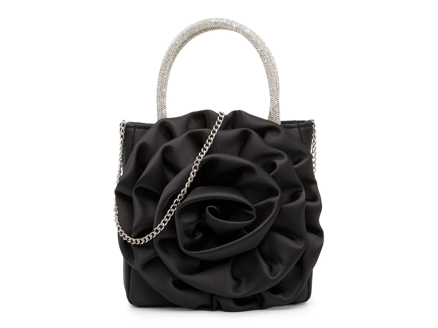 Satin Rosette Mini Satchel