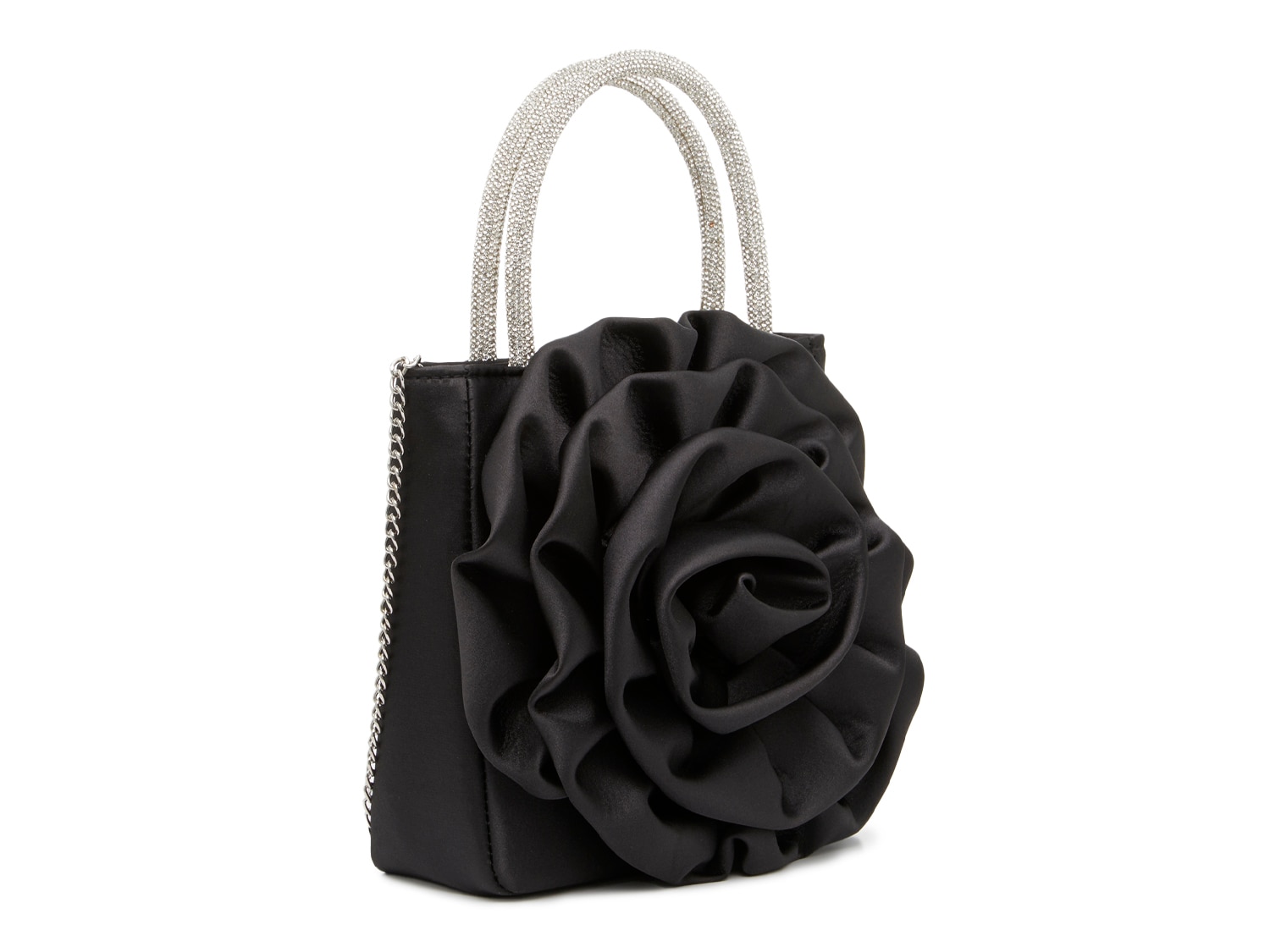 Satin Rosette Mini Satchel