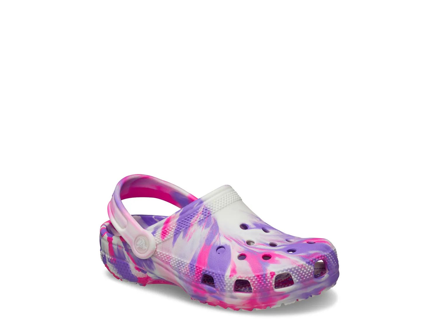 Crocs Toddler Classic Glow in the Dark Marbled Clog Pink C6