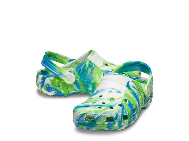 Blue and green crocs hot sale