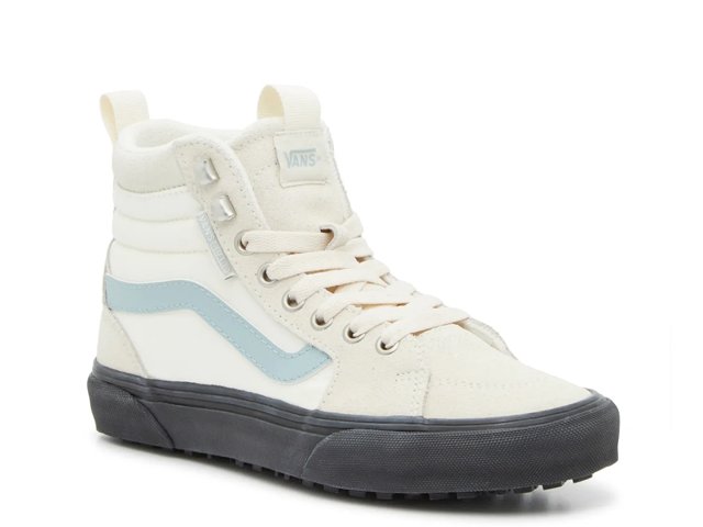 Vans Filmore Hightop Sneaker Women s Off White Blue Size 9 Sneakers