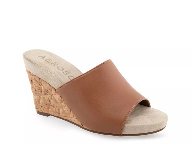 Aerosoles Pierce Wedge Sandal Women s Tan Size 11 Sandals