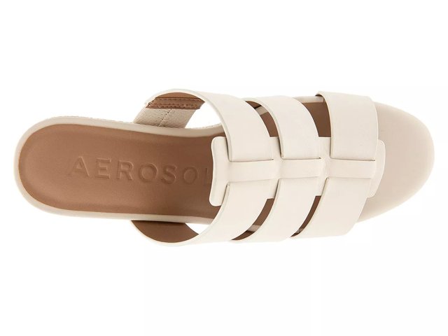Aerosoles Wide Width Wilma Wedge Sandal Women s Eggnog Size 8 Sandals