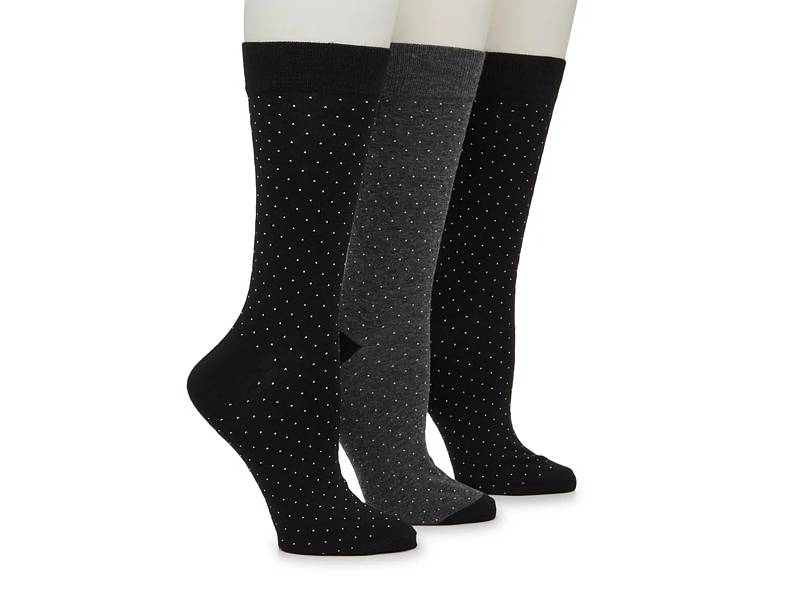 Pin Dot Men's Crew Socks - 3 Pack