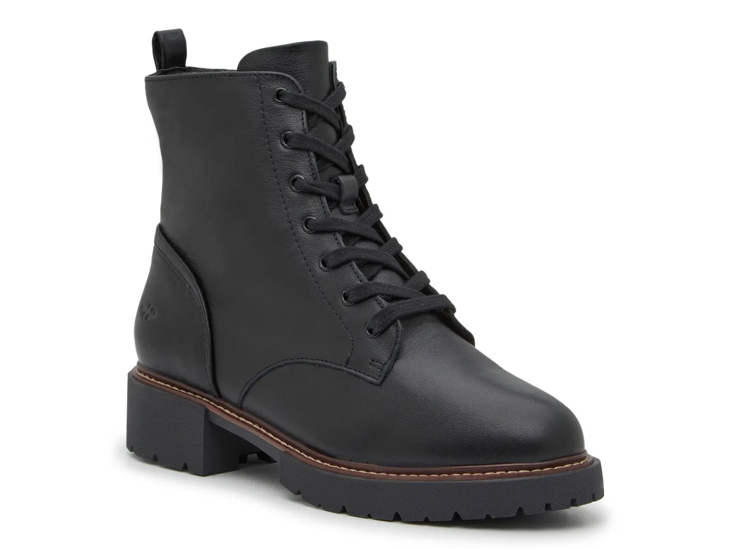 Hush Puppies Wide Width Kit Combat Boot | Women's | Black | Size 7.5 | Boots | Lug