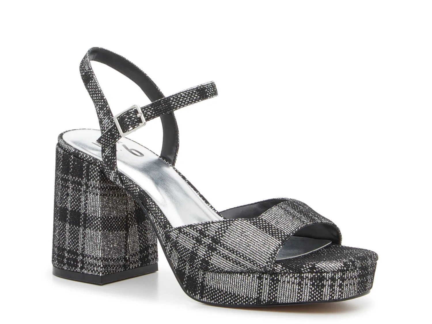 Mix No. 6 Halia Sandal | Women's | Grey/Black Plaid | Size 9.5 | Heels | Sandals | Ankle Strap