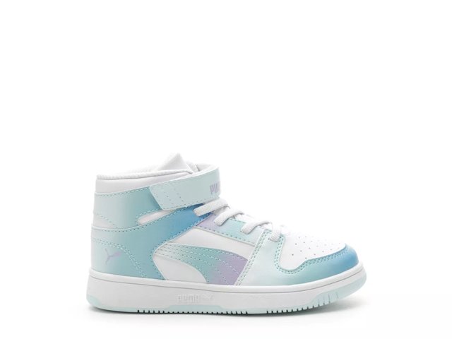Puma Kids Rebound Layup Mid Hook and Loop Sneaker