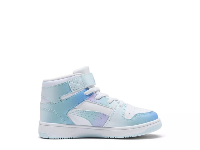 Puma Kids Rebound Layup Mid Hook and Loop Sneaker