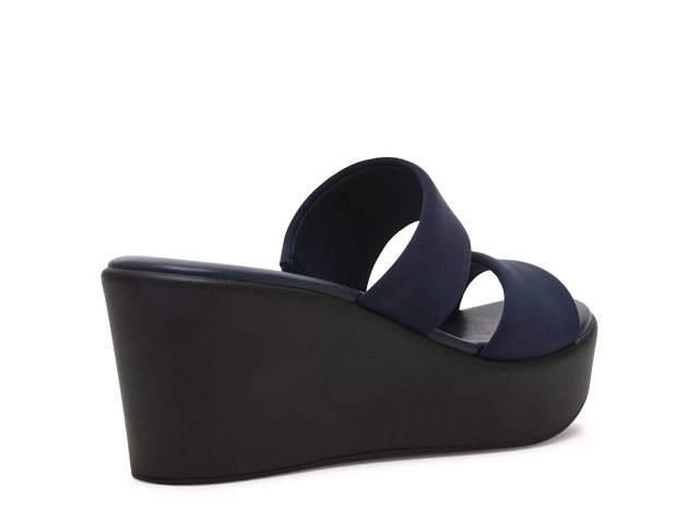 Anne Klein Women s Pace Wedge Sandals Navy Size 7