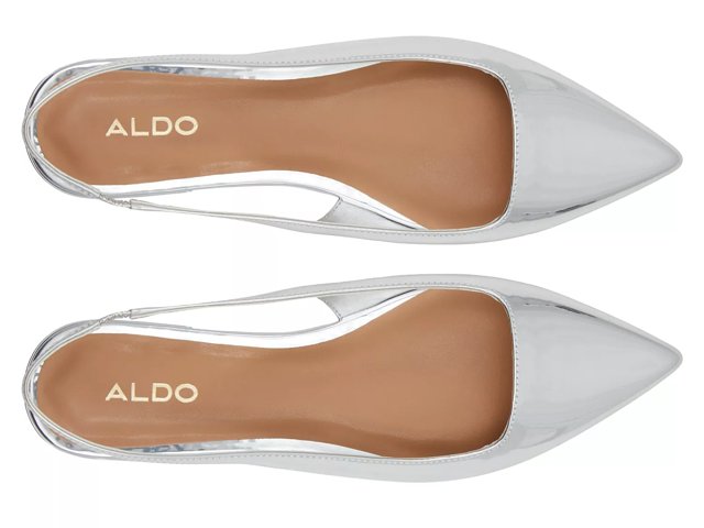 Aldo silver flats on sale