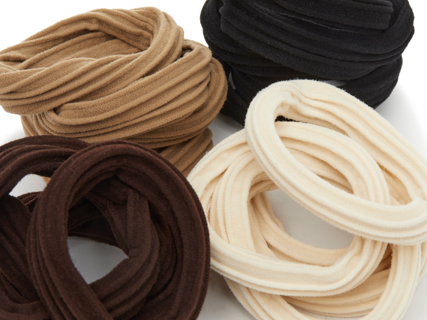 Ribbed Seamless Hair Ties - 20 Pack