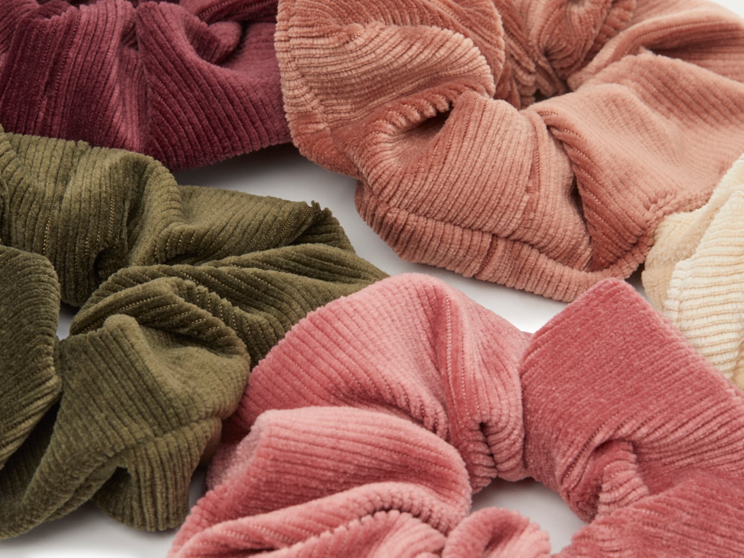 Corduroy Scrunchie Set - 5 Pack