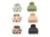 Mini Claw Hair Clip Set - 6 Pack Beige/Black/Multicolor view