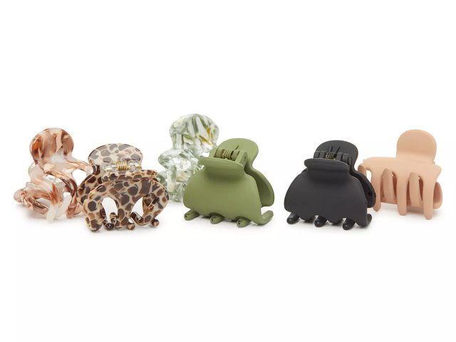 Mini Claw Hair Clip Set - 6 Pack