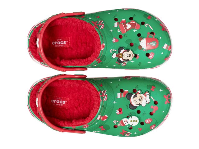 Crocs Mickey Mouse Holiday Lined Clog - Kids' - Free