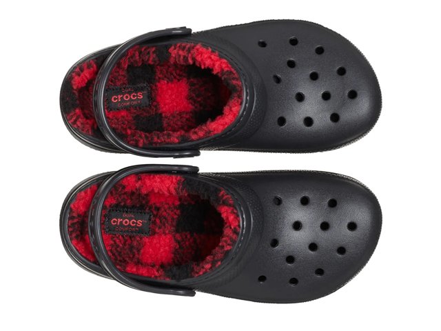 Crocs Classic Lined Buff Check Clog - Kids' - Free Shipping