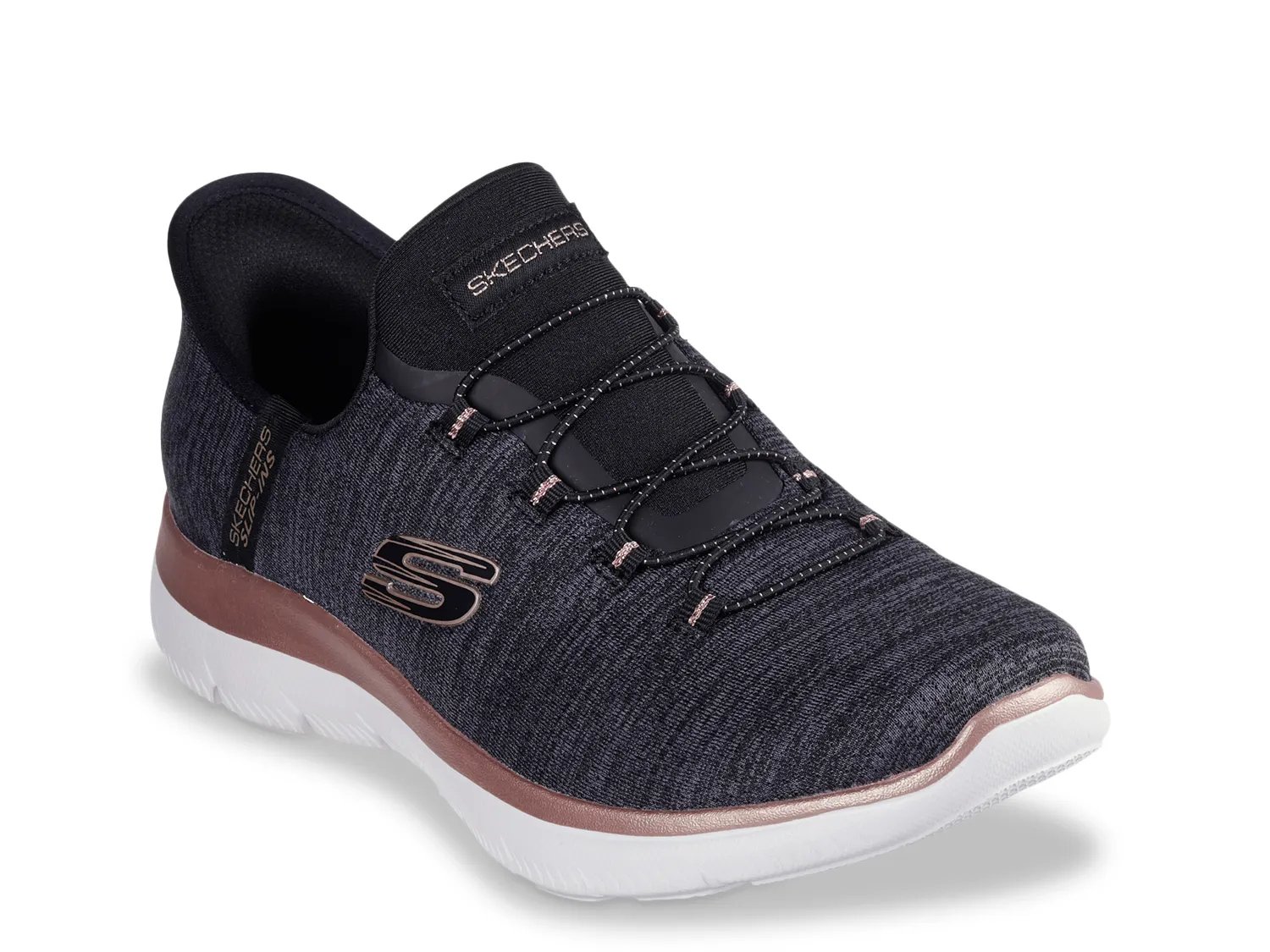 Skechers Hands Free SlipIns: Summits Millionaire SlipOn Sneaker | Women's | Black/Grey | Size 8 | Sneakers